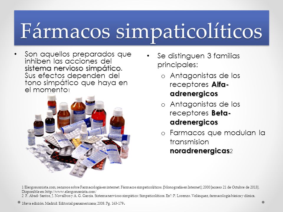 Agentes simpaticolíticos hipertensión